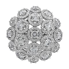 Roman Malakov Round Diamond Halo Cluster Ring