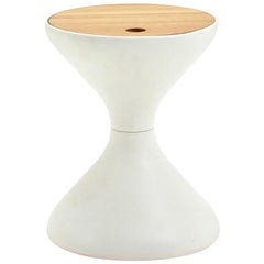 Sandglass Side Table Indoor Outdoor with Teak Top