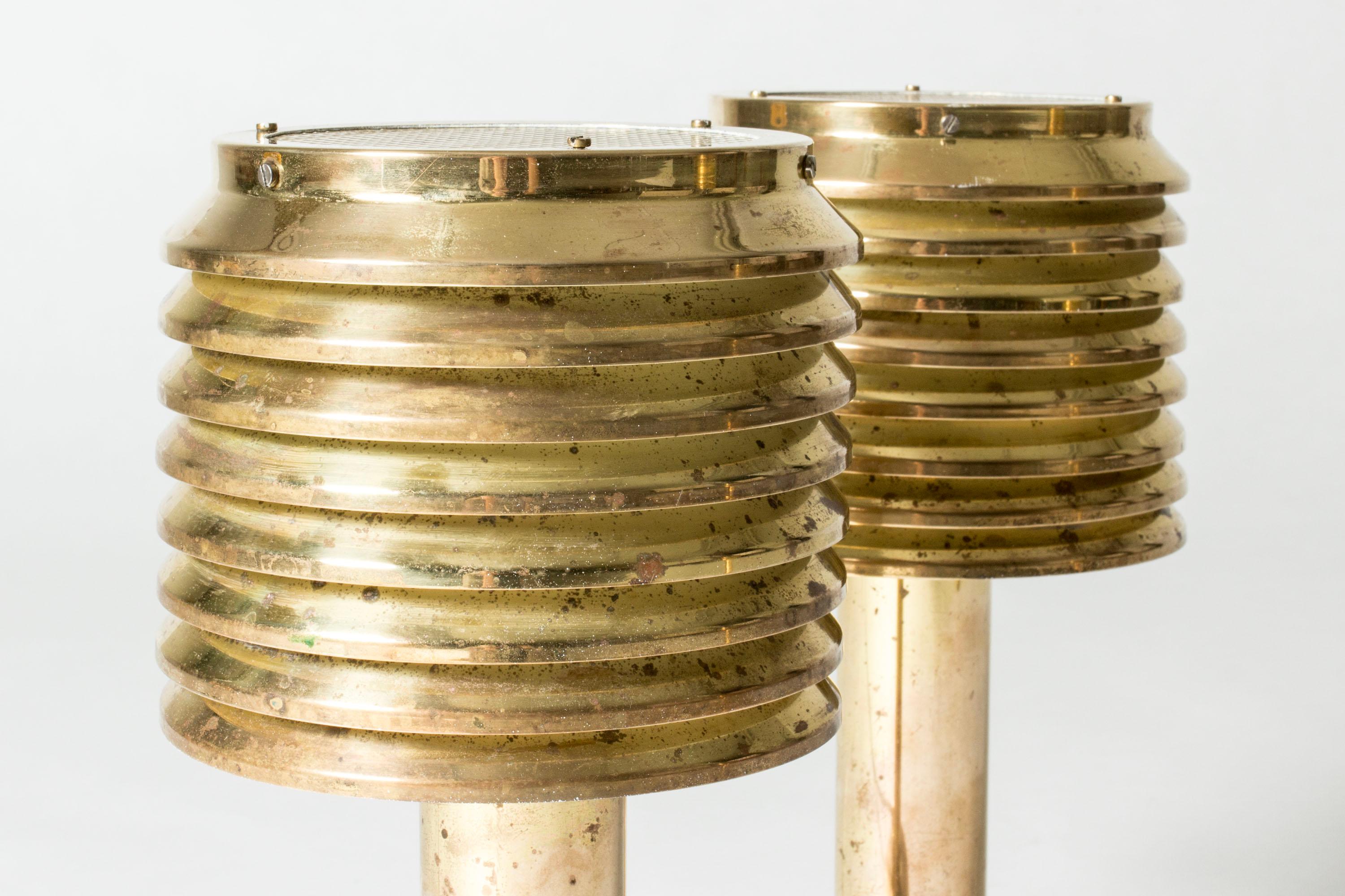 Brass Scandinavian Midcentury Table Lamps by Hans-Agne Jakobsson, Sweden, 1960s For Sale