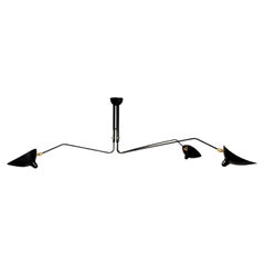 Serge Mouille - Ceiling Lamp with 3 Rotating Arms in Black - IN STOCK!.