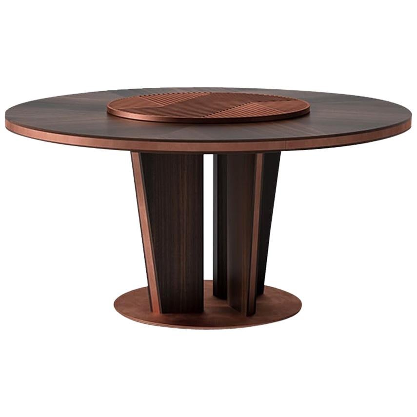 Sesto Senso Round Dining Table with Lazy Susan