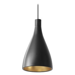 Swell Single Black/Brass Pendant Light by Pablo, New