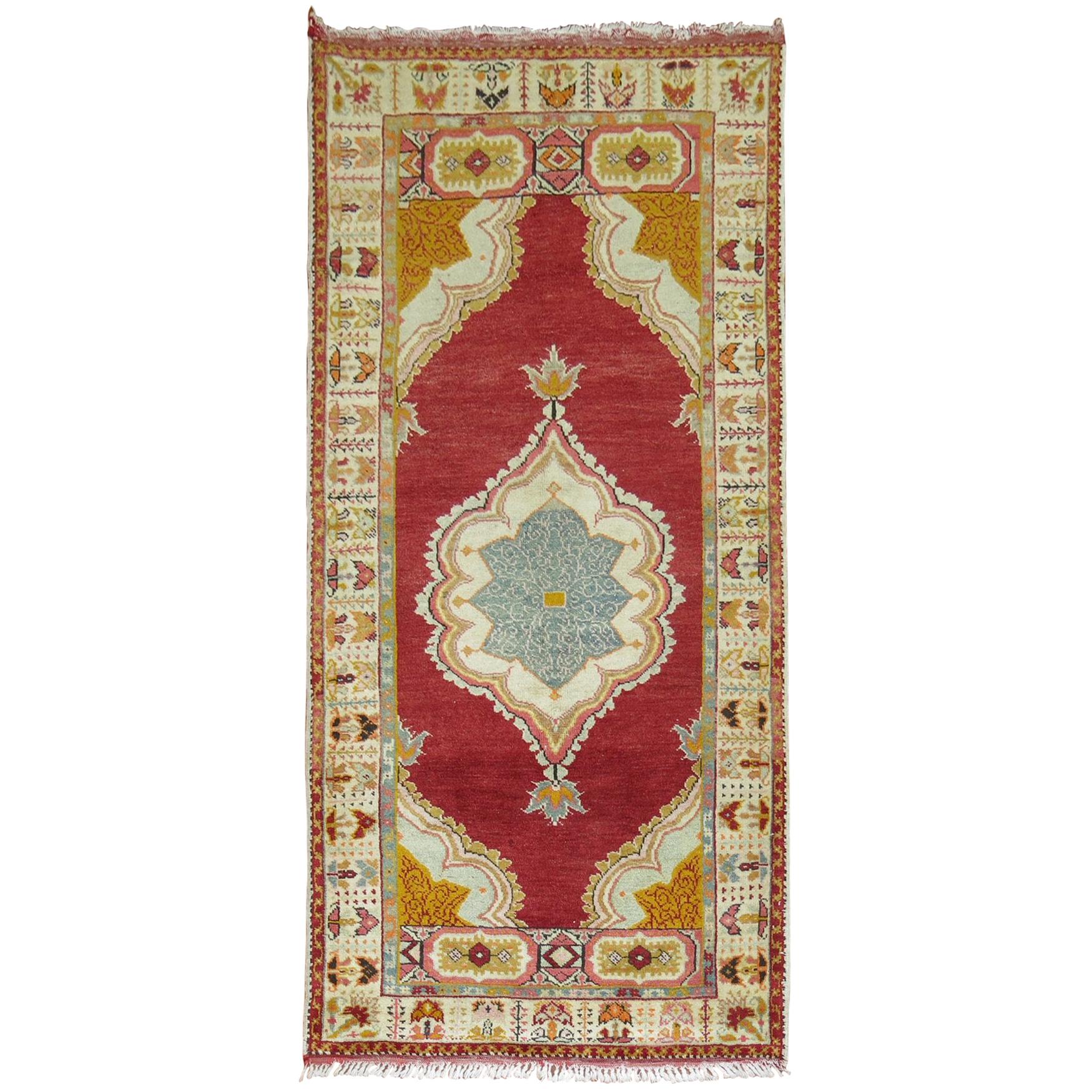 Traditional Bright 20th Century Turkish Runner