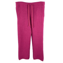 TS (S) Size M Raspberry Knitted Wool Blend Drawstring Sweatpants