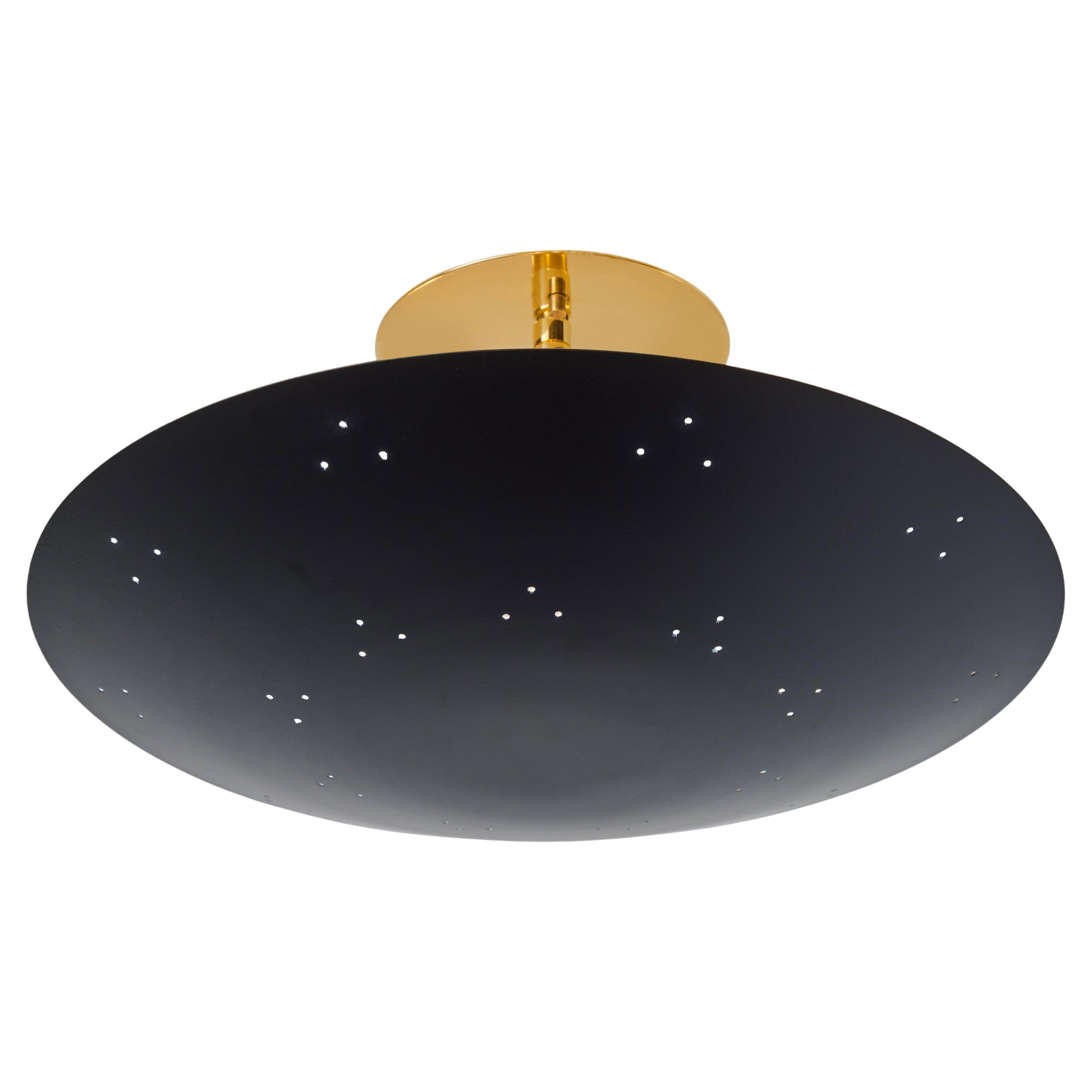 Raul Reyes 'Rey 14' Perforated Brass Dome Ceiling Lamp For Sale 1