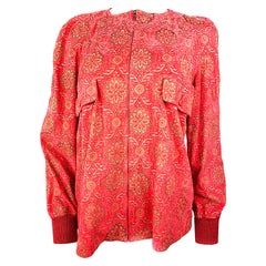 Valentino - Veste en daim rouge, taille 42