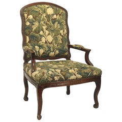 Walnut Fauteuil Armchair, Italian, 18th Century