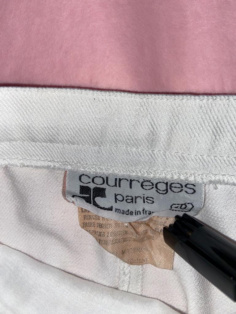 White cotton bermuda Courrèges Circa 1970's  For Sale 1