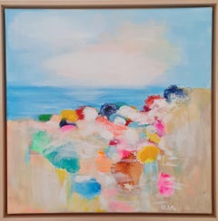 Sapphire Blue Beach, original painting, contemporary, landscape, seascape