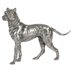 WMF German Jugendstil Silver Plated Large Hound by Fritz Diller