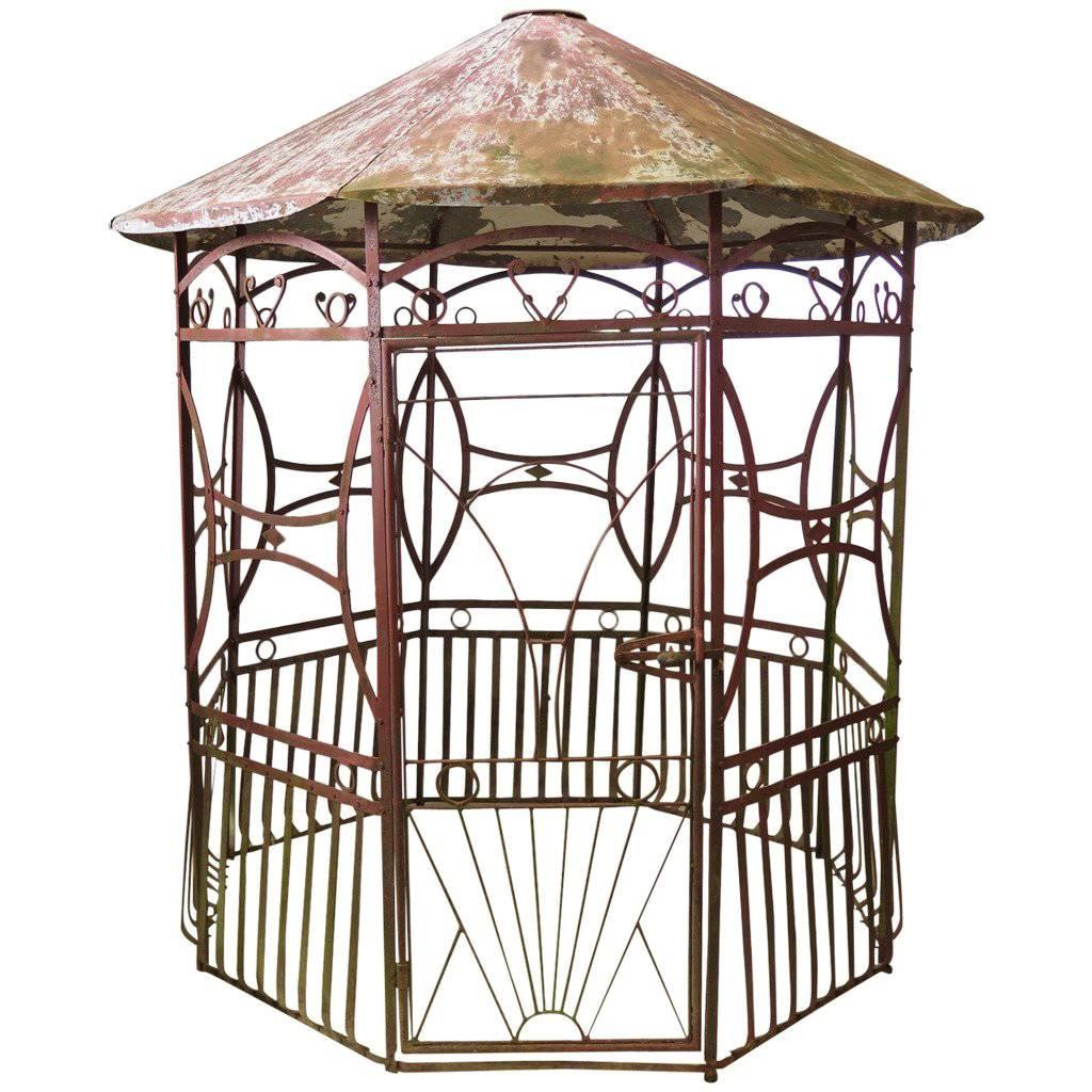 Wrought Iron Art Deco Pergola, France, 1920s