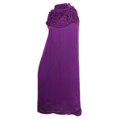 Yves Saint Laurent A / W 2007 Purple Silk Size 40 / US 8 YSL Rive Gauche Dress