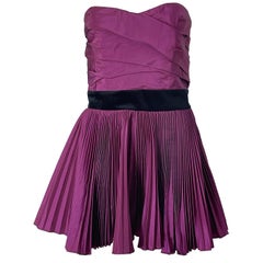 Yves Saint Laurent S/S 2012 Stefano Pilati Purple Silk Taffeta Mini Dress or Top