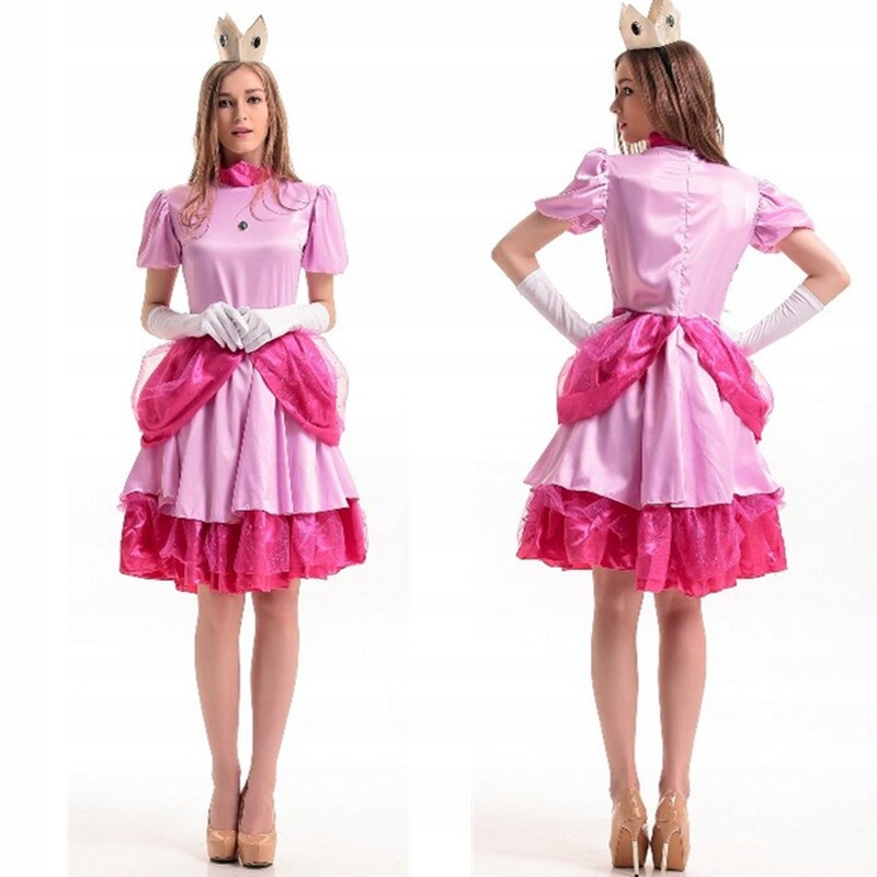 Pink Princess Peach Costume Super Brothers - 12692264541 - oficjalne ...