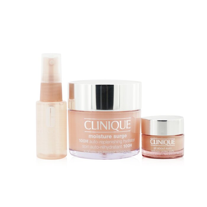 Clinique Moisture Surge Set: Moisture Surge 100H 125ml+ All About Eyes 15ml+ Moisture Surge Face Spray Thirsty Skin Relief 30ml 3pcsProduct Thumbnail