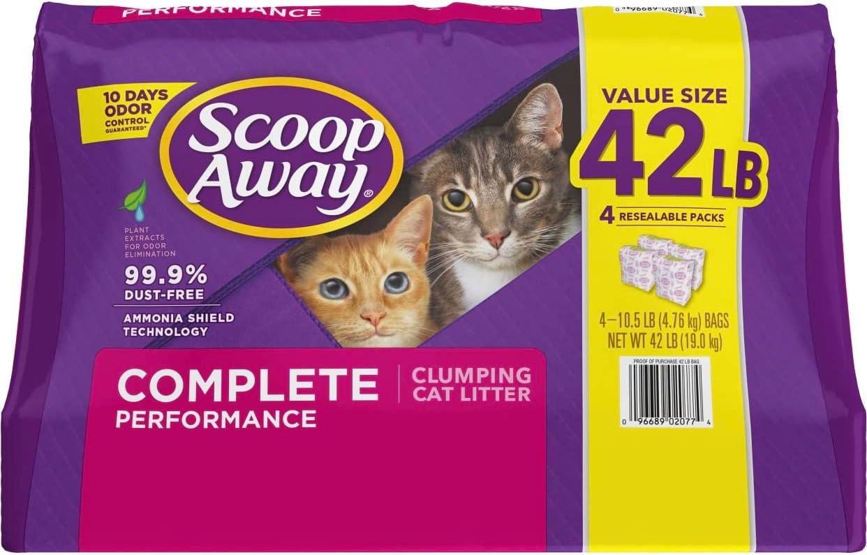 Scoop Away Complete Performance Fresh Scented Clumping Clay Cat Litter,42 lb