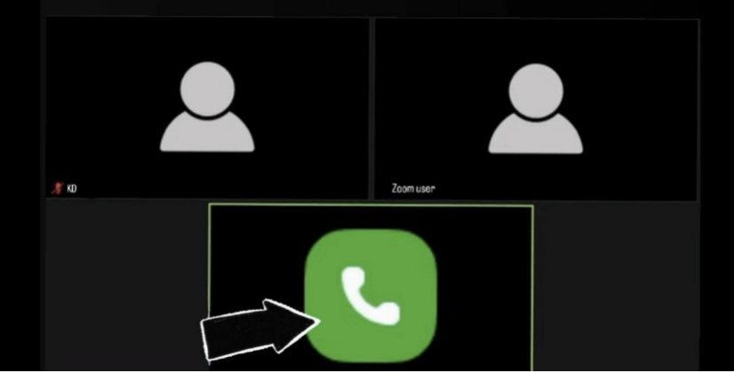 Call icon on Zoom meeting