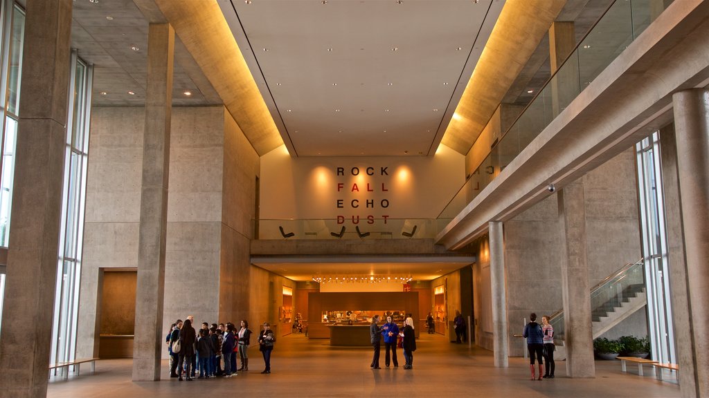 Modern Art Museum of Fort Worth which includes interior views as well as a small group of people