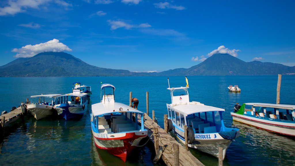 Panajachel showing a bay or harbor, a lake or waterhole and boating