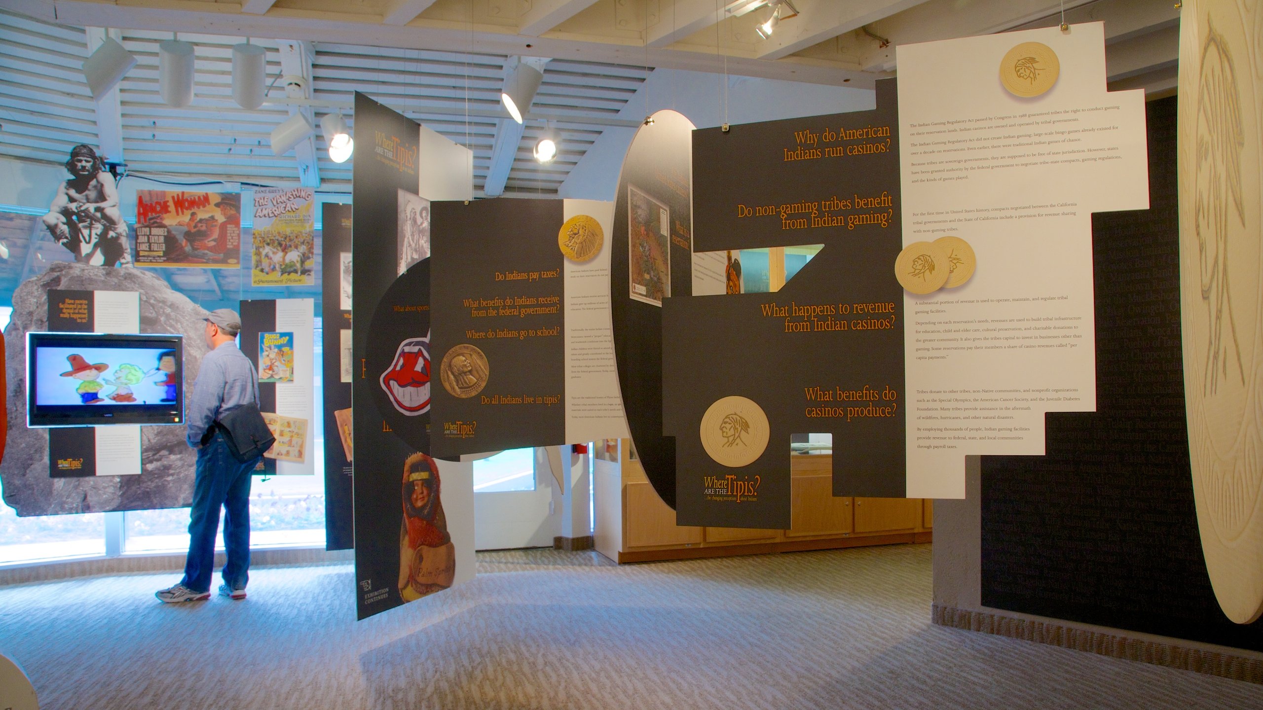 Agua Caliente Cultural Museum featuring interior views as well as an individual male