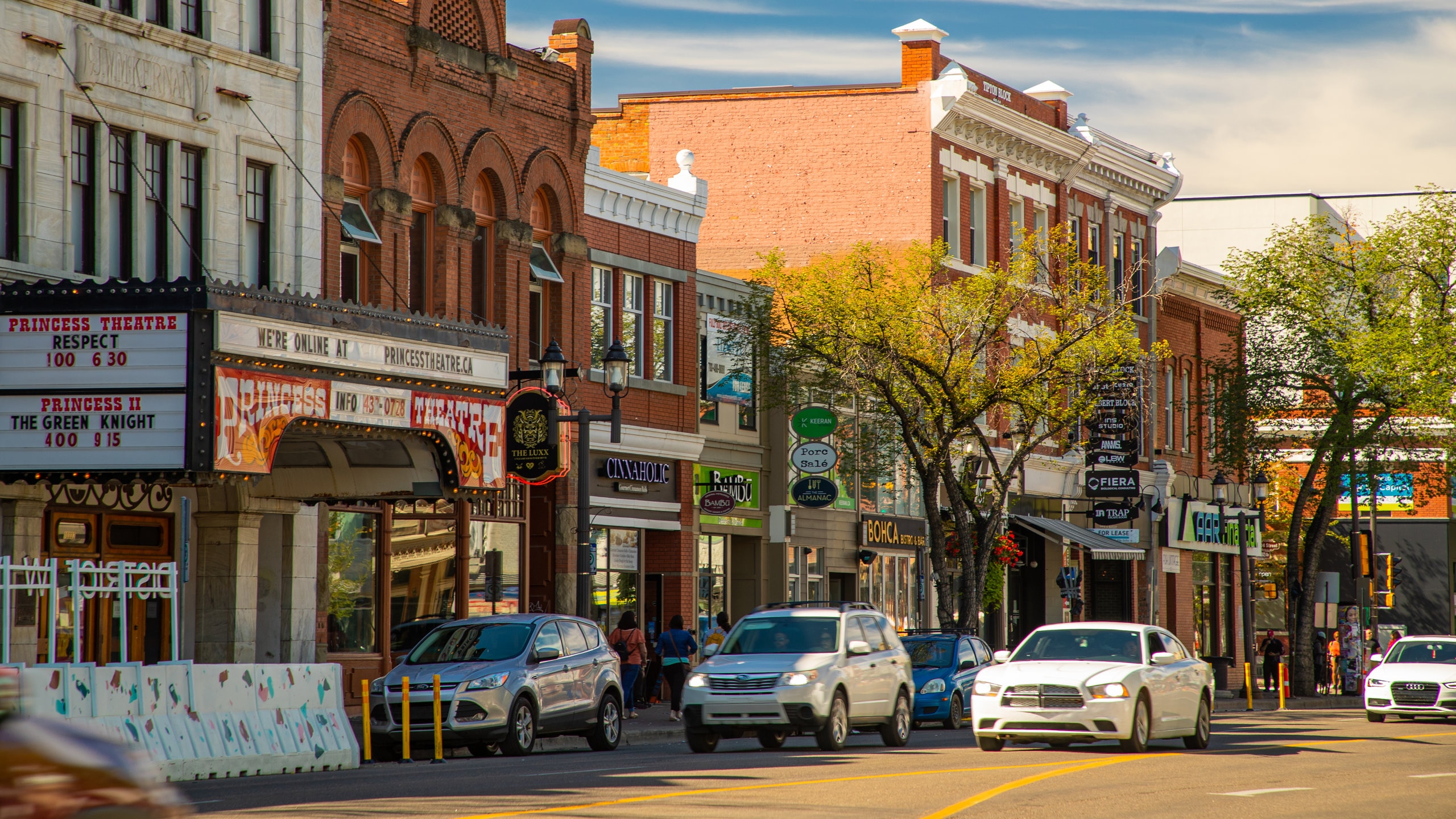 Whyte ave featuring heritage elements and a small town or village