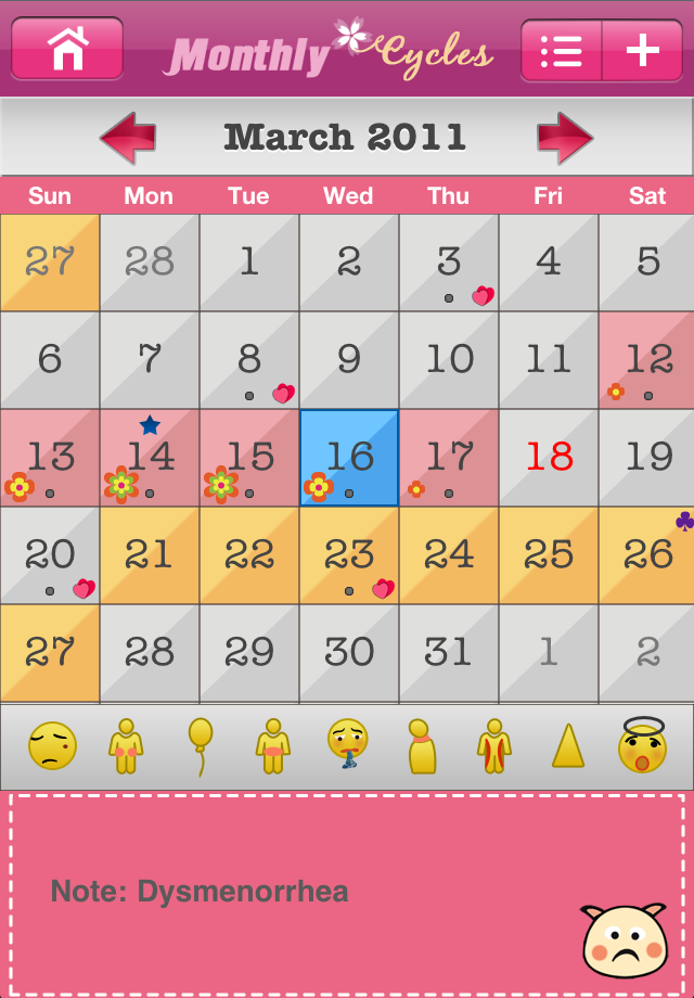 Monthly Cycles Free - Period Calendar Health & Fitness Medical free app ...