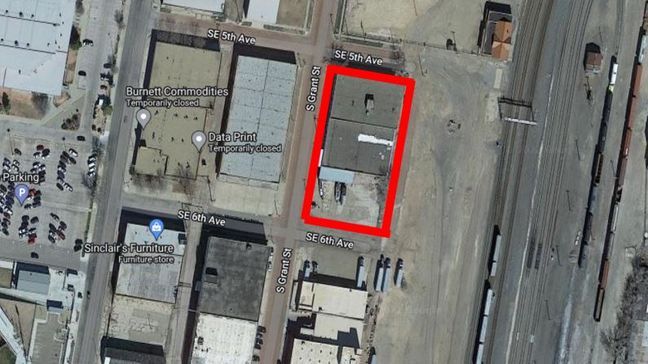 Aerial view of 501 S. Grant, 509 S. Grant, and 517 S. Grant (Source: City of Amarillo)