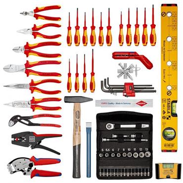 KNIPEX 00 21 06 Tool Case "BIG Basic Move" ElectricPlus, 68 Piece Kit 