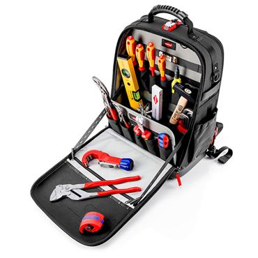 KNIPEX 00 21 50 S  Tool Backpack, Modular X18 Plumbing 17 parts, 530 mm 