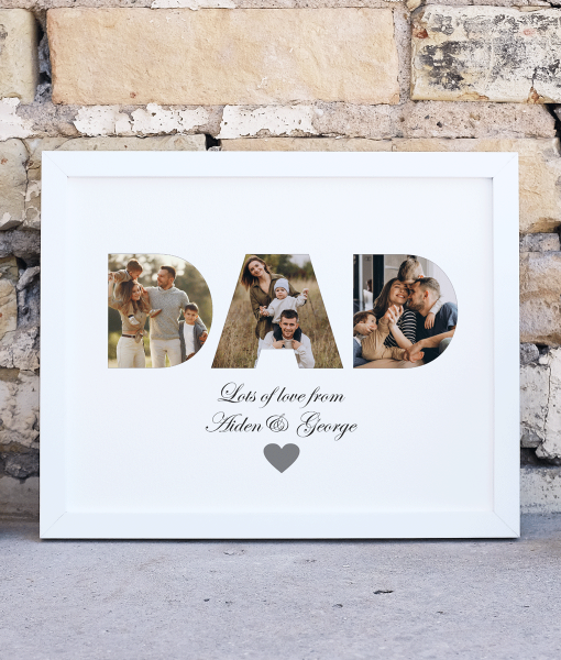 Personalised DAD Photo Collage Frame Gift Fathers Day Gifts