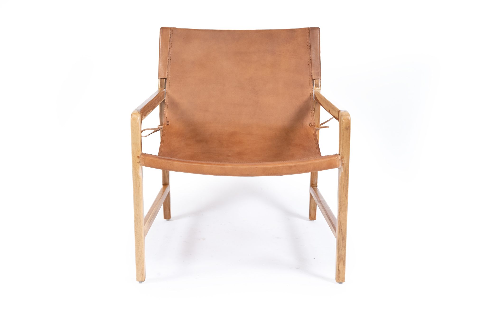 pasadena leather sling chair  tan