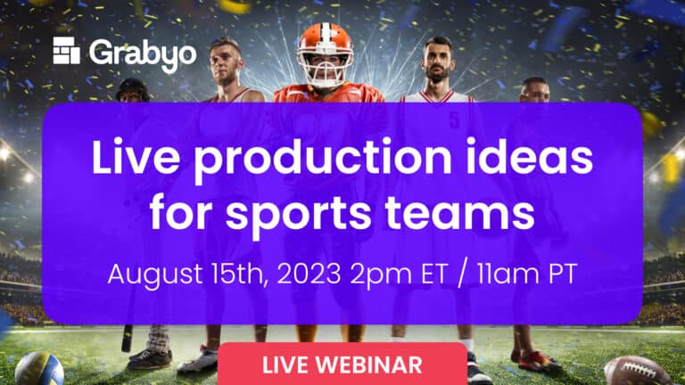 Live production ideas for sports teams | Webinar