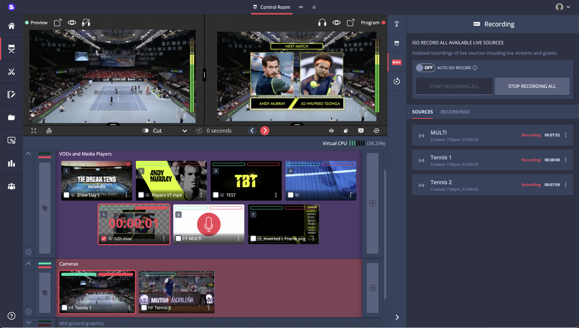 grabyo's live cloud production platform for live production and live streaming