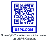 Scan QR Code for more information on USPS Careers