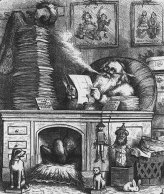 Santa Claus cartoon by Thomas Nast, 1871