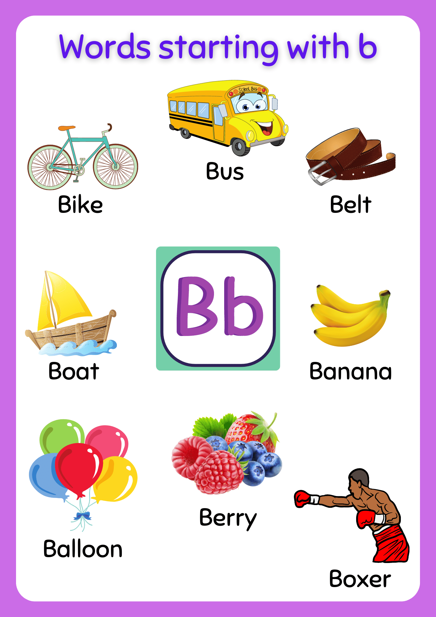 Letter B Words