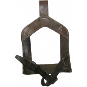 RKKA Leather entrancing tool cover for a shovel with a wedge blade.