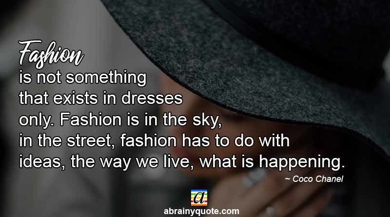 Coco Chanel Quotes on Fashion and Dresses