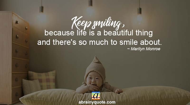 Marilyn Monroe Quotes on Keep Smiling