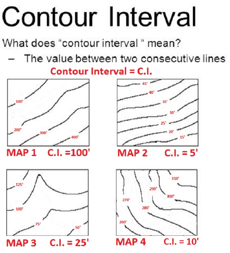 How To Find The Contour Interval On A Topographic Map - Daryl Emiline