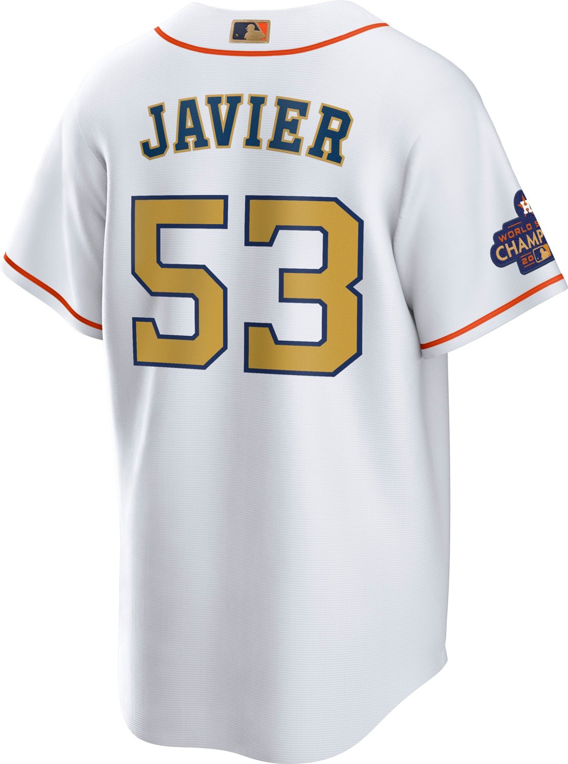 Nike Cristian Javier /Gold Houston Astros 2023 Gold Collection Replica ...