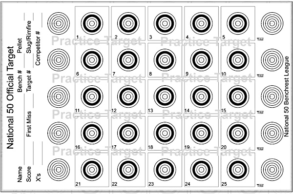 National 50 benchrest league