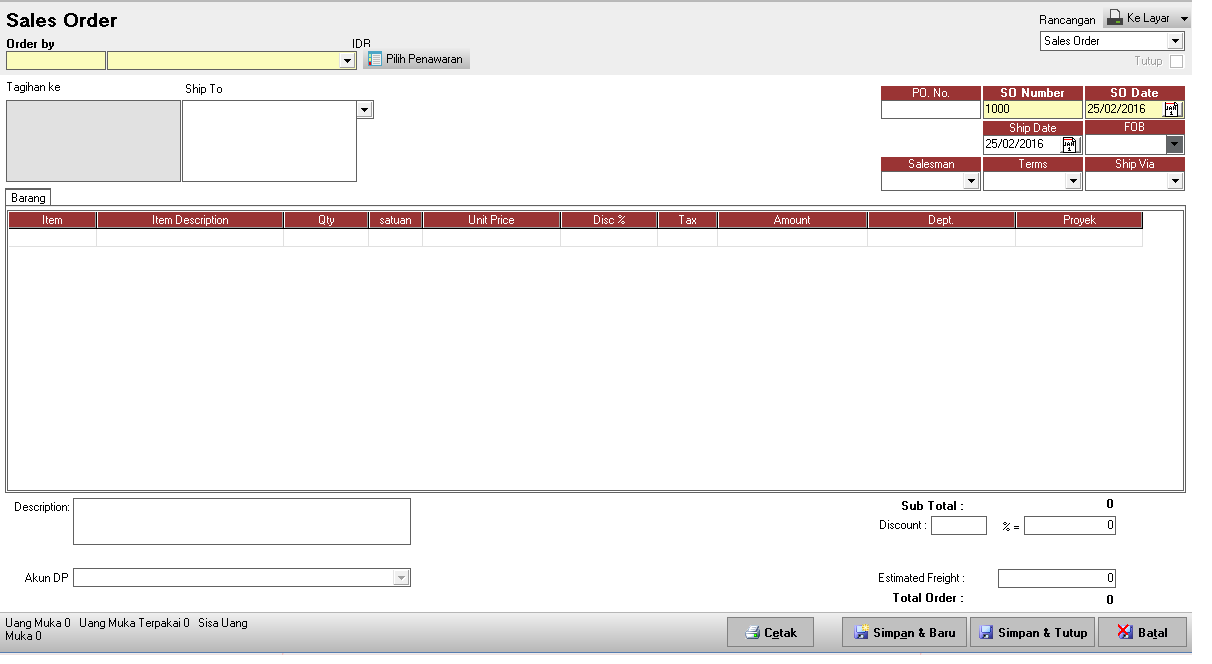 Cara Membuat Uang Muka Penjualan Pada Accurate Dan Easy