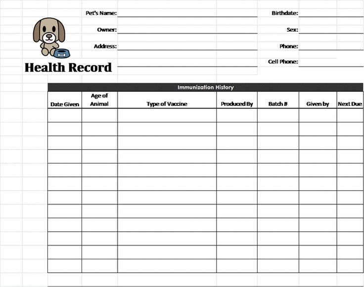 Puppy Health Record   Fill Online, Printable, Fillable, Blank 