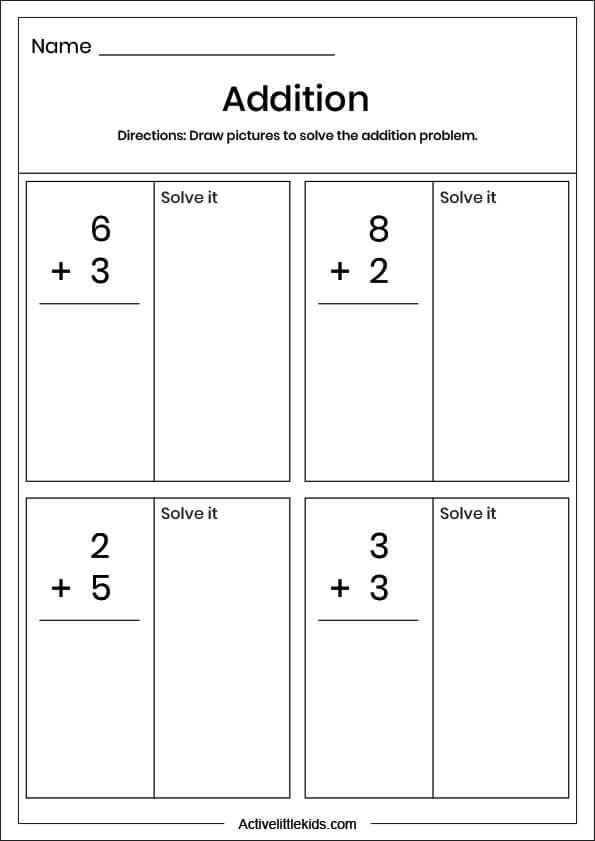 Free Addition Worksheets for Kindergarten - 37 Free Pages