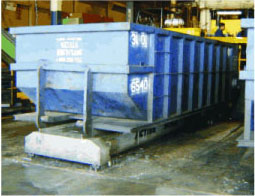 Roll off bin scale