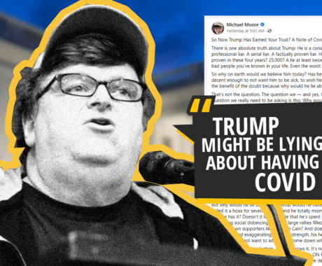 Michael Moore: Trump might be lying about having covid-image