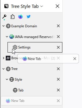 Drag and drop to manage tree