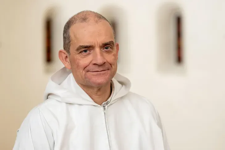 Brother Matthew, shown in this December 2023 photo, assured that the Taizé community pays particul