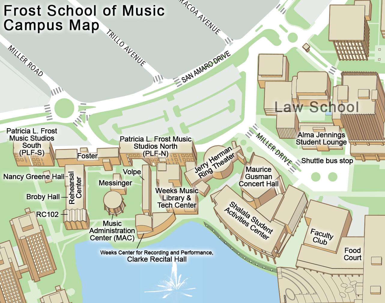 Map Of The University Of Miami - Blisse Clemence